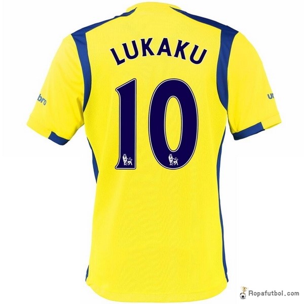 Camiseta Everton Replica Tercera Ropa Lukaku 2016/17 Amarillo